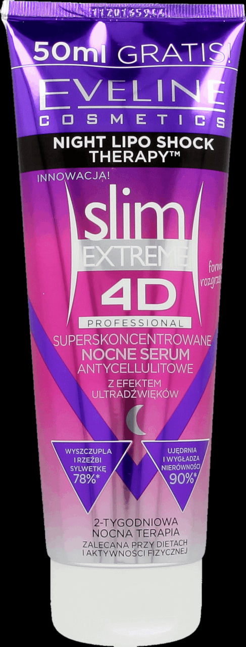 Eveline Slim Extreme 4D - super-concentrated night anti-cellulite serum, 250 ml capacity
