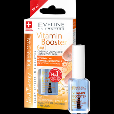 Eveline Nail Therapy Professional - VITAMIN BOOSTER odżywka do paznokci + baza pod lakier 6w1, poj. 12 ml