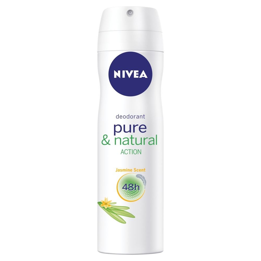 NIVEA Pure and Natural Action Jasmine Scent 48 h Spray Deodorant for women, capacity 150 ml