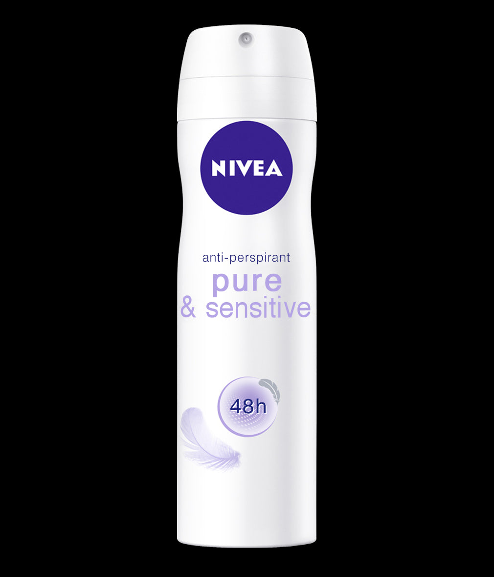 NIVEA Sensitive & Pure 48 h - dezodorant w aerozolu dla wrażliwej skóry, poj. 150 ml