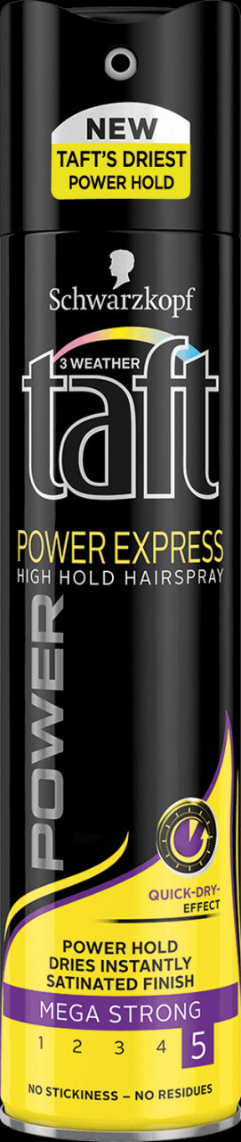 Taft Power Express - mega strong hairspray, 250 ml capacity