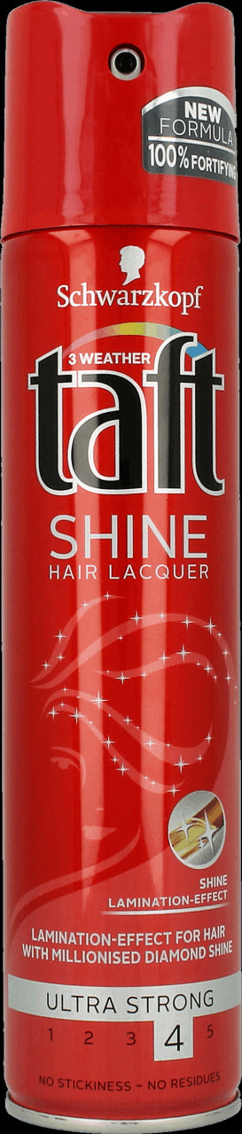 Taft Shine hairspray (ultra strong), 250 ml capacity