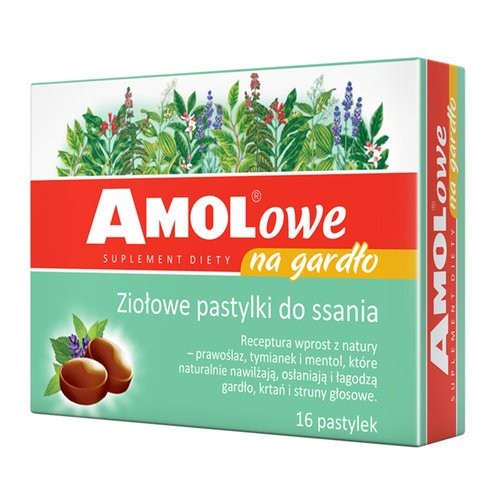 AMOL for the throat, herbal lozenges, 16 pcs.