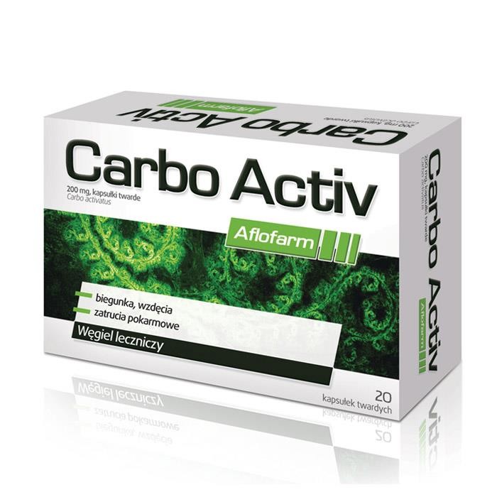Carbo Activ - węgiel leczniczy, poj. 20 kapsułek twardych