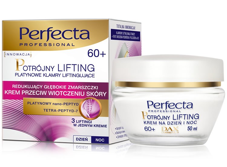 Perfecta Potrójny Lifting - krem przeciw wiotczeniu skóry 60+, na dzień i na noc, poj. 50 ml