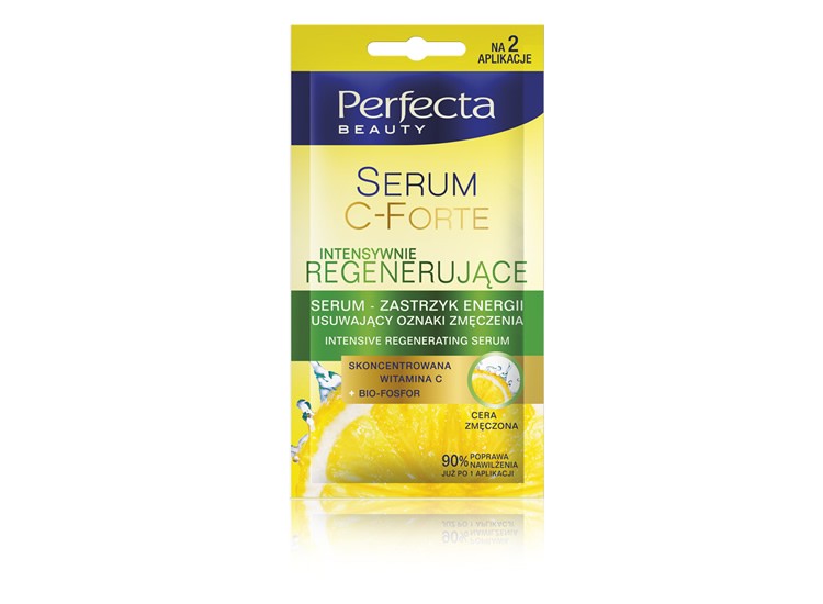 Perfecta Serum C-Forte - serum-zastrzyk energii usuwający oznaki zmęczenia, cera zmęczona, poj. 10 ml