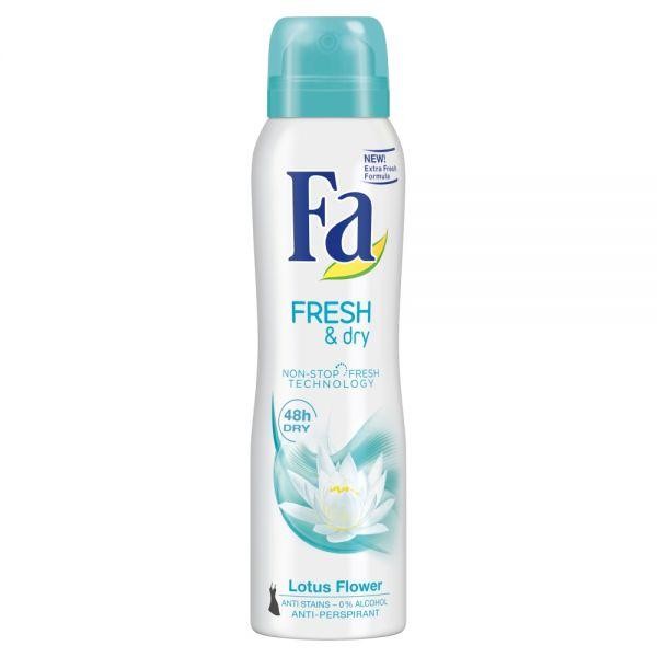 Fa Fresh & Dry - deodorant spray, Lotus Flower, 150 ml capacity
