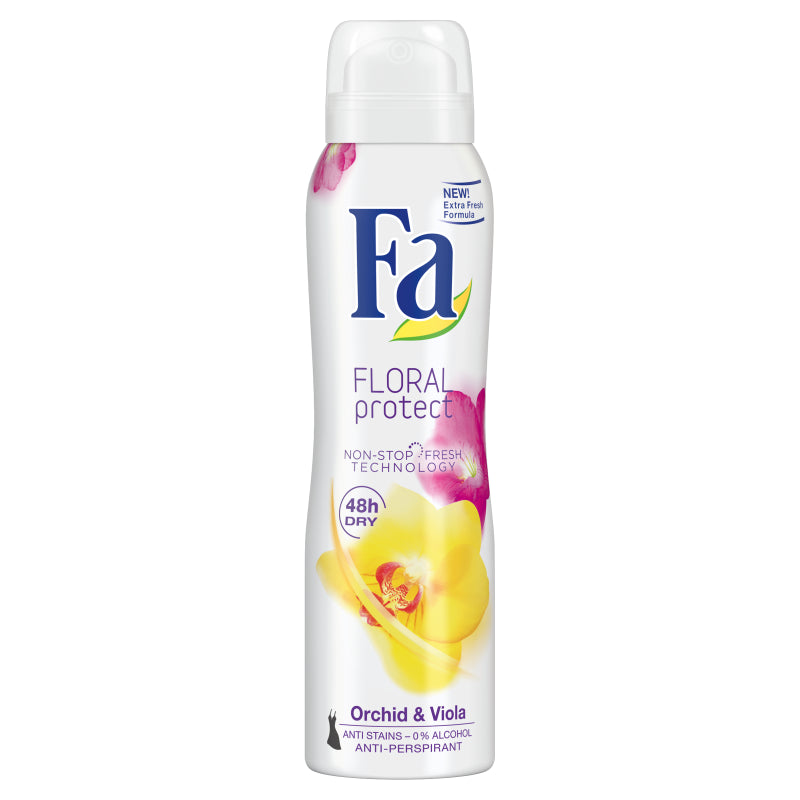 Fa Floral Protect deodorant spray, Orchid & Viola, 150 ml capacity
