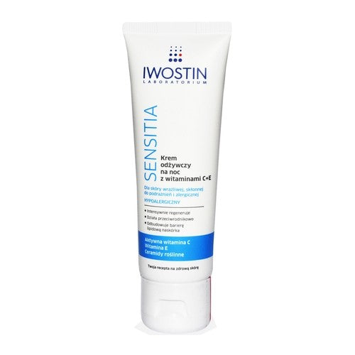 Iwostin Sensitia - krem odżywczy z witaminami C, E na noc, poj. 50 ml