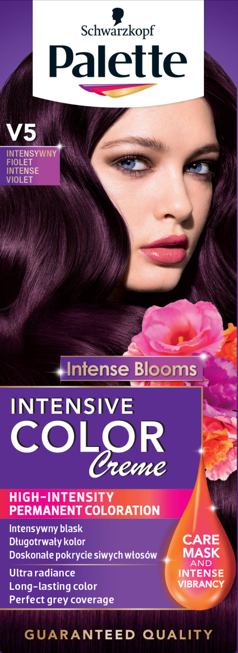 Palette Intensive Color Creme - krem trwale koloryzujący, V5 Intensywny Fiolet (Intense Blooms Collection)