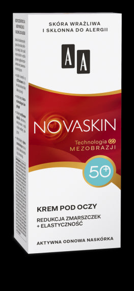 AA NOVASKIN - krem pod oczy 50+, redukcja zmarszczek + elastyczność, poj. 15 ml