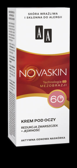 AA NOVASKIN - krem pod oczy 60+, redukcja zmarszczek + jędrność, poj. 15 ml