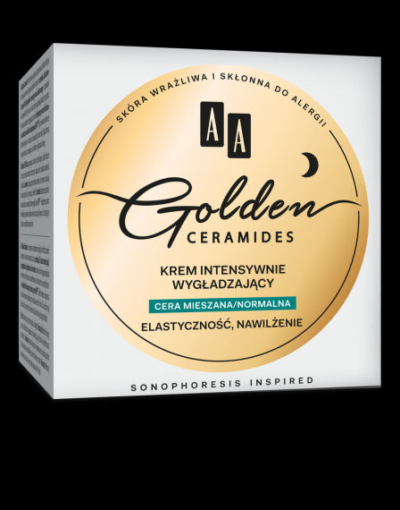 AA GOLDEN CERAMIDES - krem intensywnie wygładzający na noc, cera mieszana/normalna, poj. 50 ml