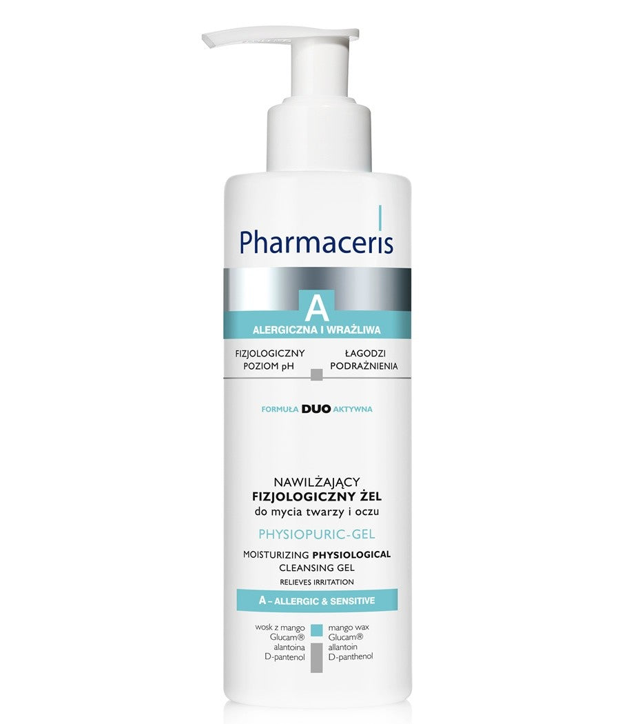 Pharmaceris A, Allergic - moisturizing physiological face and eye wash PHYSIOPURIC-GEL, 190 ml capacity