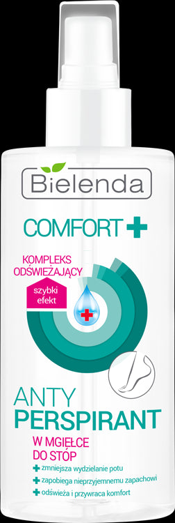 Bielenda COMFORT +, antiperspirant foot mist, 150 ml capacity