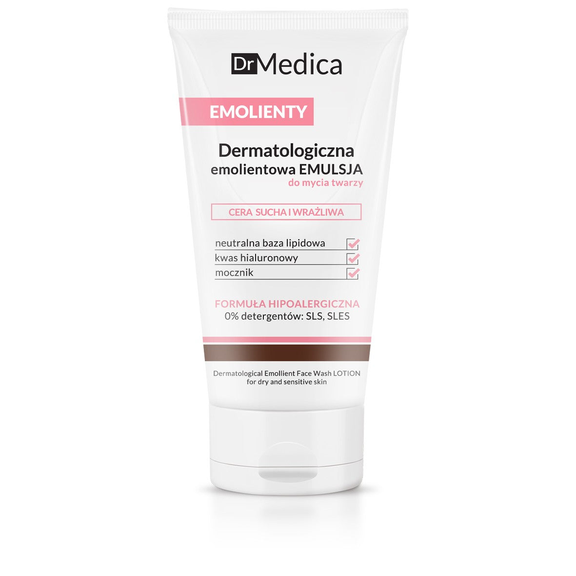 Dr Medica EMOLIENTY - dermatologiczna emolientowa emulsja do mycia twarzy, cera sucha i wrażliwa, poj. 150 ml