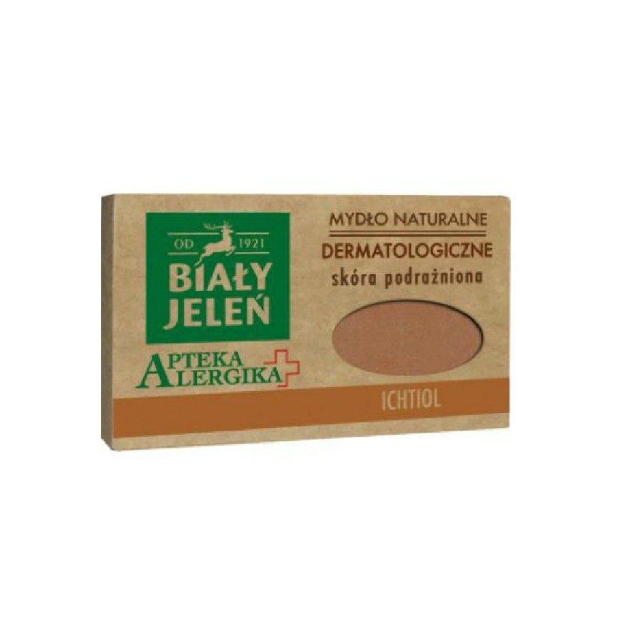 Biały Jeleń Allergy Pharmacy - Ichthammol dermatological natural soap, 125 g capacity