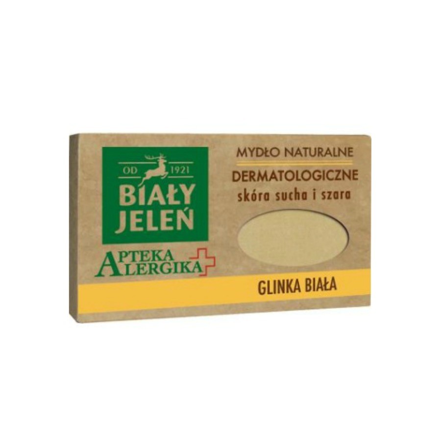 Biały Jeleń Allergic Pharmacy - dermatological natural soap Glinka Bialka, 125 g capacity