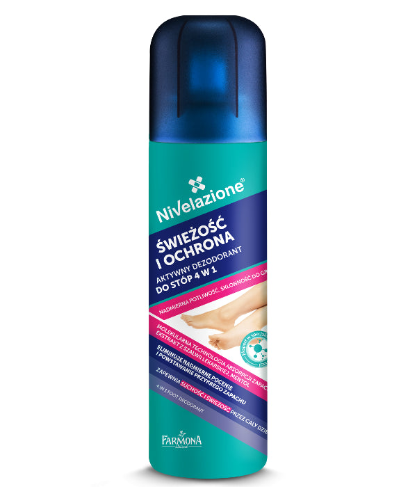 Nivelazione Feet - FRESH AND PROTECTION, active deodorant for feet 4 in 1, volume 180 ml