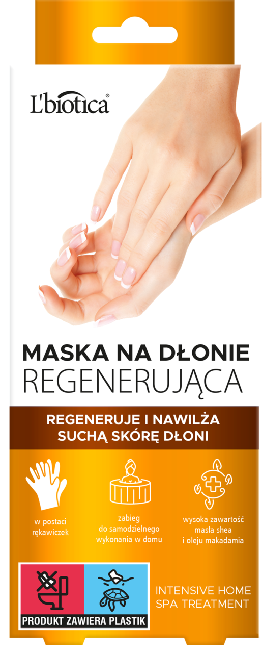 L'biotica Regenerating Hand Mask Gloves – Intensive Home Spa Treatment, 0.92 oz (26 g), 1 Pair