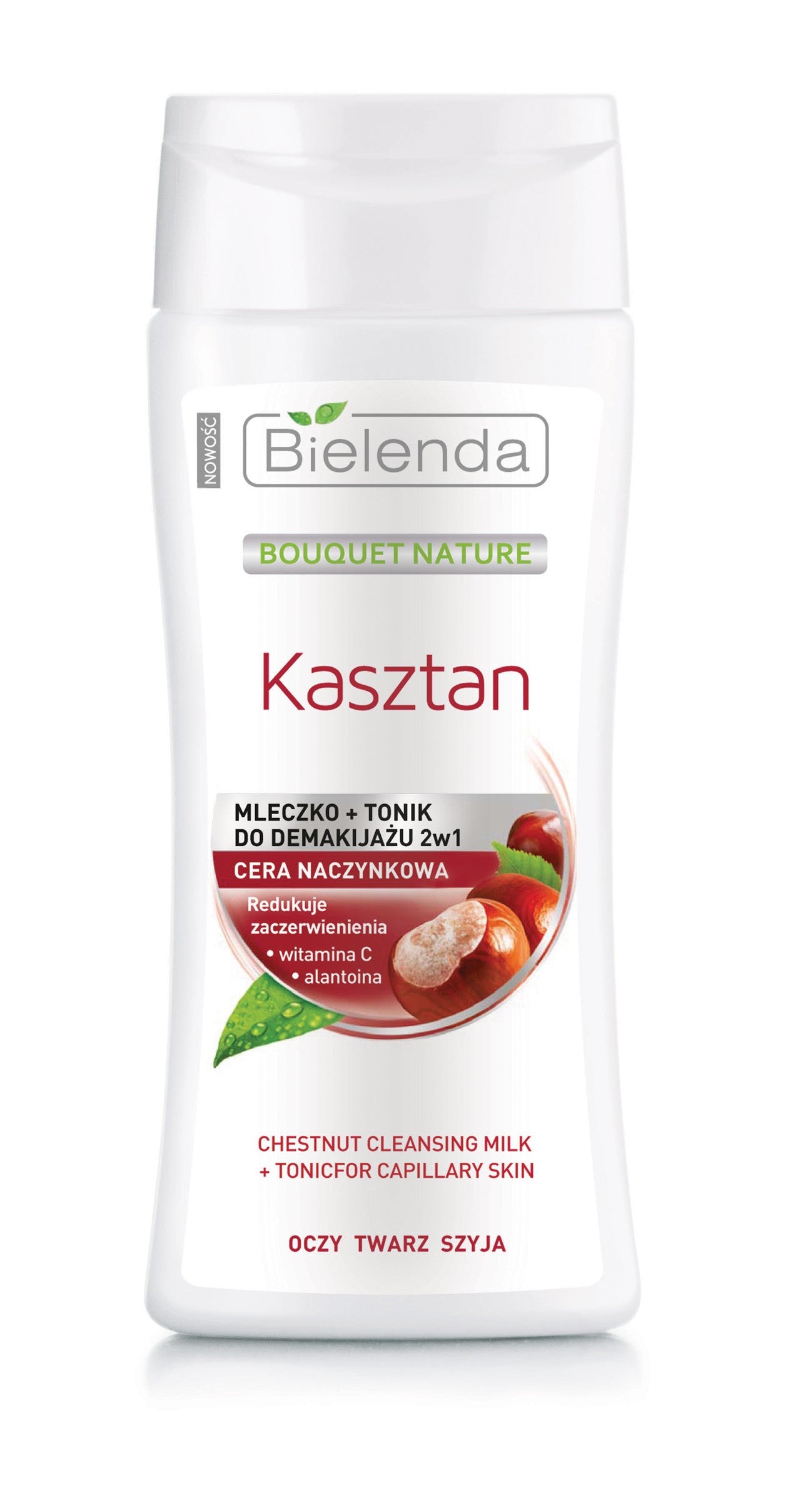 Bielenda Kasztan - mleczko + tonik do demakijażu, poj. 200 ml