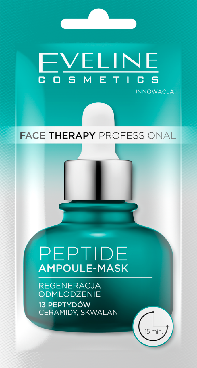 Eveline Face Therapy Professional - Peptide Ampoule-Mask, Regenerating & Rejuvenating Creamy Face Mask – 0.28 fl oz (8 ml)