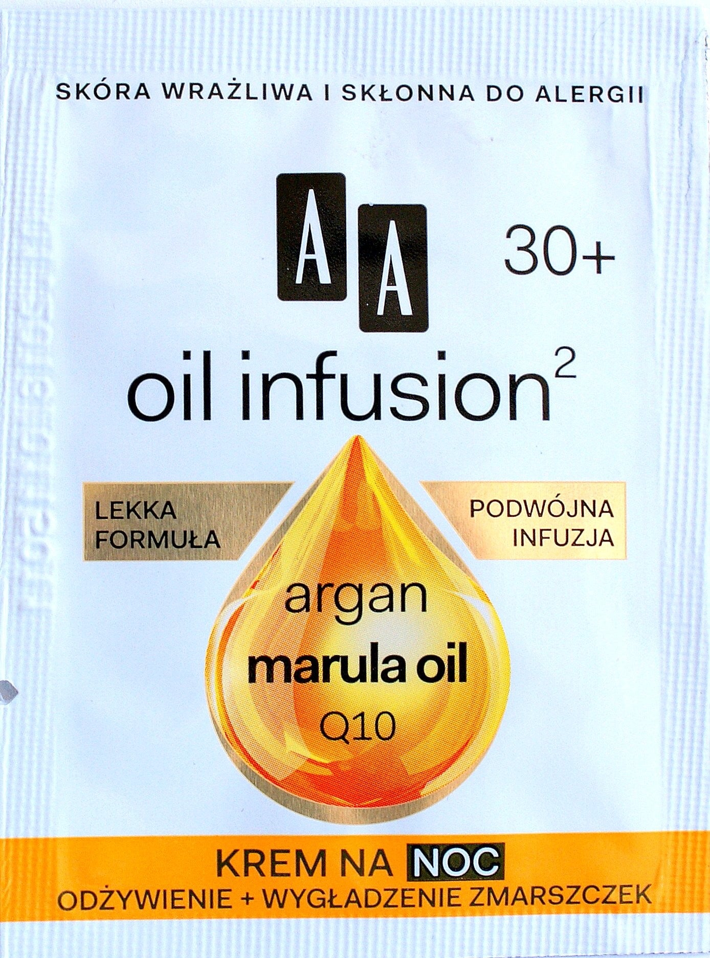 OIL INFUSION2 30+. Krem na noc odżywienie + wygładzenie zmarszczek, poj. 50 ml.