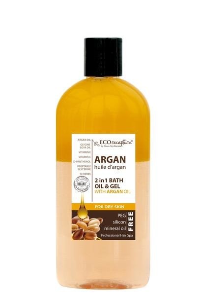 Eco Receptura Argan - dwufazowy olejek do kapieli i pod prysznic 2w1, poj. 300 ml
