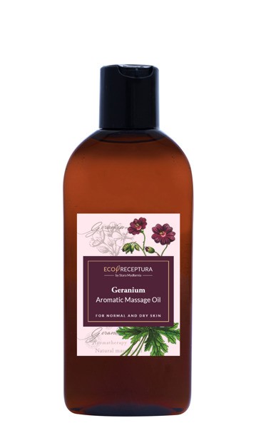 Eco Receptura Geranium - aromatyczny olej do masażu, poj. 200 ml