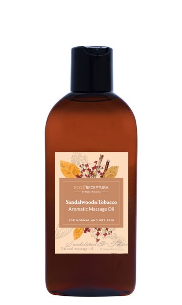 Eco Receptura Sandalwood & Tobacco - aromatyczny olej do masażu, poj. 200 ml