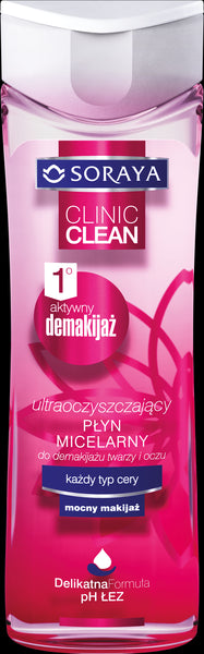 Soraya Clinic Clean - ultraoczyszczający płyn micelarny, każdy typ cery, poj. 400 ml