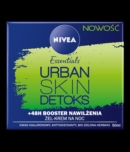 NIVEA Essentials Urban Skin - DETOX, night cream, +48H Moisture Booster, size 50 ml