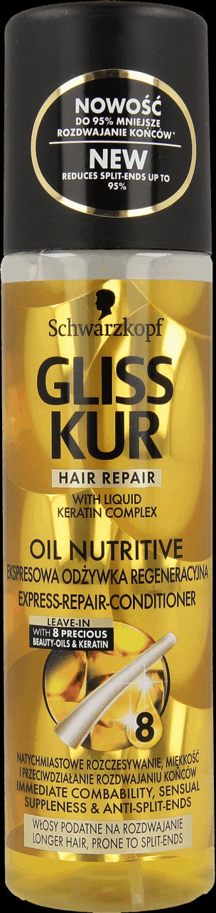Gliss Kur Oil Nutritive - ekspresowa odżywka regeneracyjna, poj. 200 ml