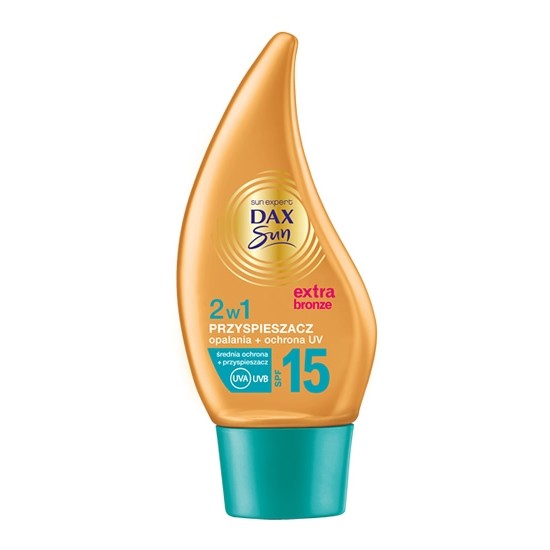 Dax Sun - 2w1 Przyspieszacz opalania + ochrona UV SPF 15, poj. 150 ml