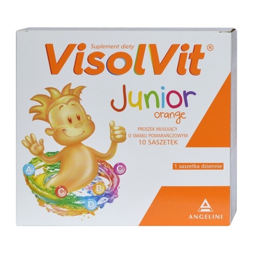 Visolvit Orange Junior - granulat, musujący, 10 saszetek
