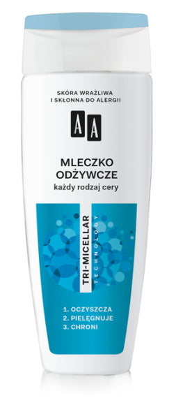 AA TRI-MICELLAR - mleczko odżywcze, każdy rodzaj cery, poj. 200 ml