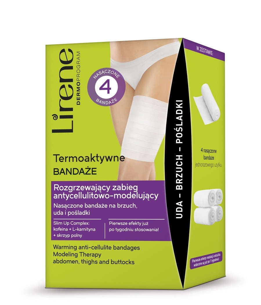 Lirene Termoaktywne Bandaże - rozgrzewający zabieg antycellulitowo-modelujący, poj. 180 ml