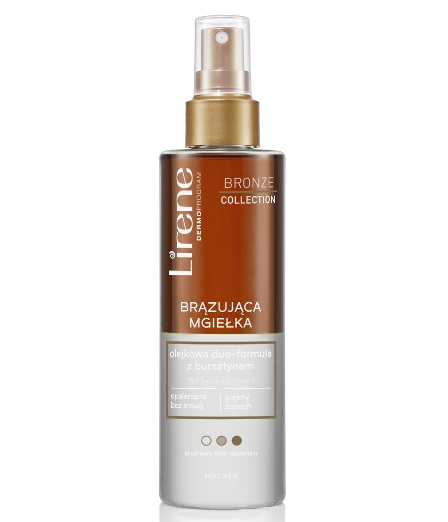 Lirene BRONZE COLLECTION - brązująca mgiełka olejkowa duo-formuła z bursztynem, poj. 195 ml