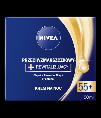 NIVEA Anti-Wrinkle + Revitalising. Night Cream, 55+, size 50 ml