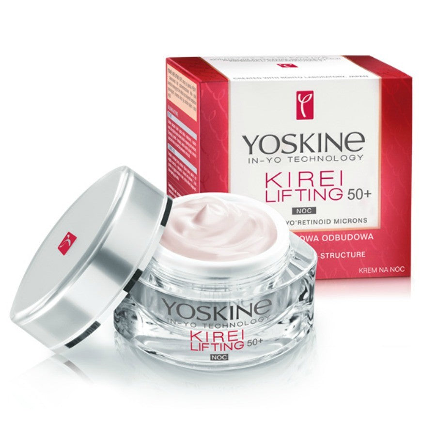 Yoskine KIREI LIFTING - krem na noc 50+ INTROKOMÓRKOWA ODBUDOWA, poj. 50 ml