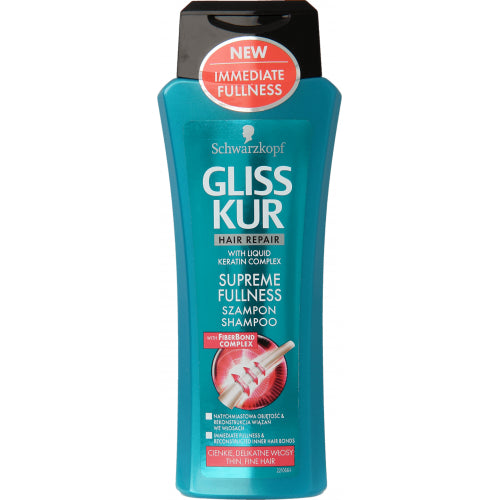 Gliss Kur Supreme Fullness - szampon natychmiastowa objętość, zagęszczenie i wzmocnienie struktury włosów, poj. 400 ml