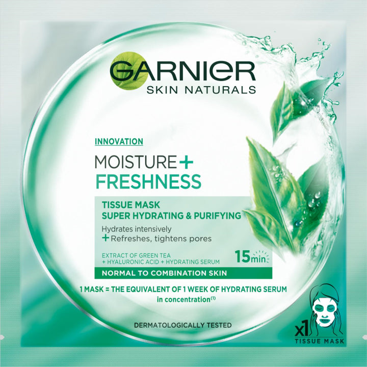 Garnier Moisture + Freshness - Super Moisturizing and Cleansing Compress Mask, 32 g