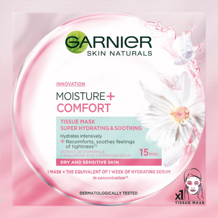 Garnier Moisture + Comfort compress mask, super hydrating and soothing, 32 g