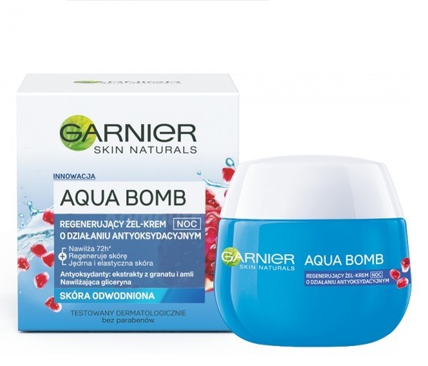 Garnier Aqua Bomb - regenerating anti-oxidant gel-cream, 3-in-1, for the night, for dehydrated skin, 50 ml