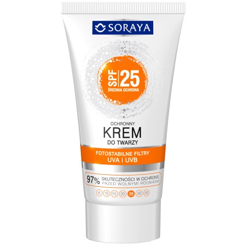 Soraya SUN CARE - krem ochronny do twarzy, średnia ochrona, SPF 25, poj. 50 ml
