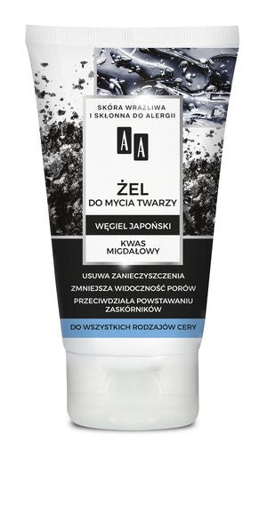 AA CARBON&CLAY - żel do mycia twarzy, węgiel japoński, do wszystkich rodzajów cery, poj. 150 ml
