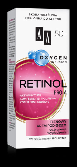 AA OXYGEN INFUSION - RETINOL PRO-A, oxygen eye cream 50+, volume 15 ml