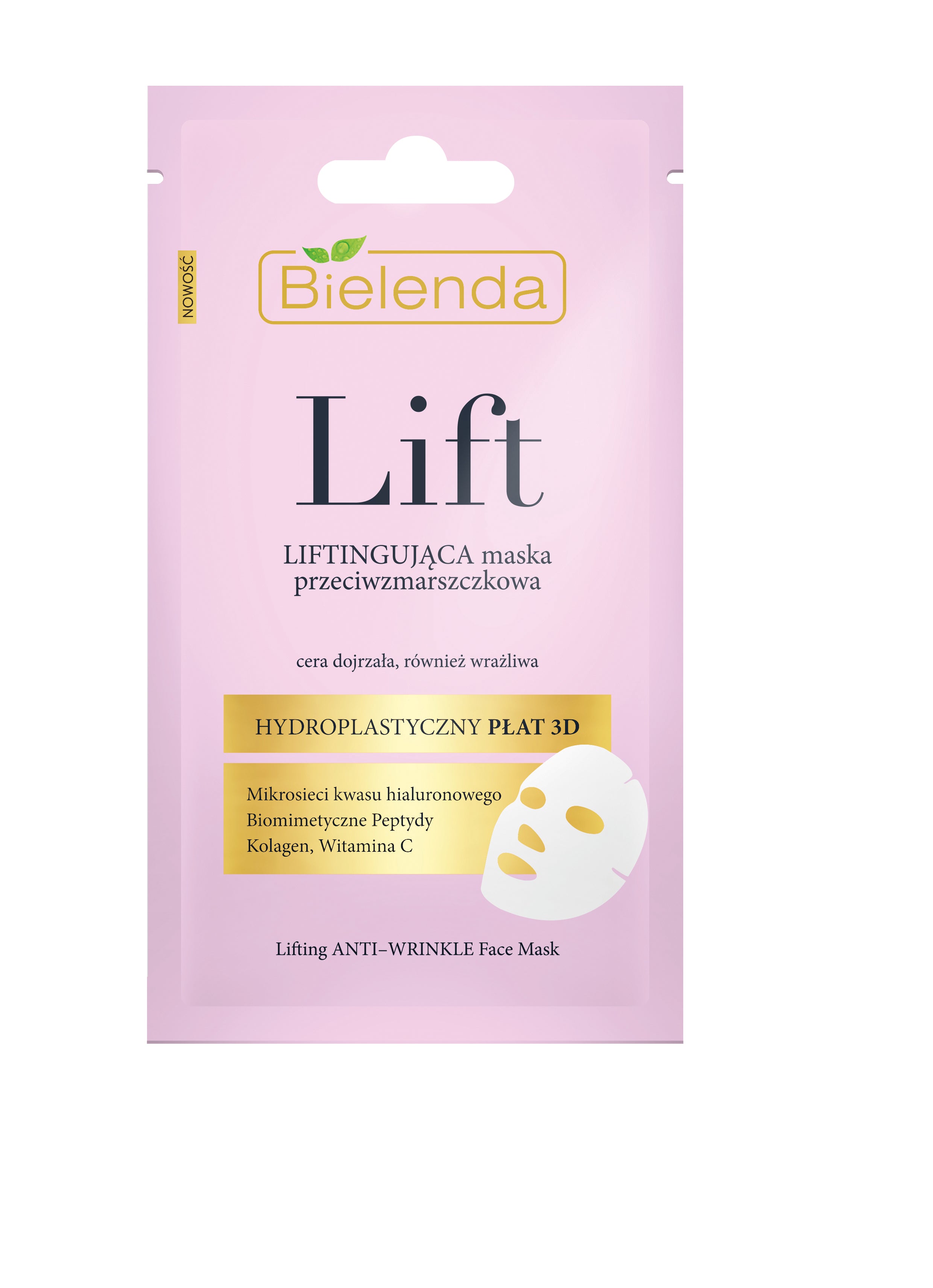 Bielenda LIFT - liftingująca maska przeciwzmarszczkowa w płacie, 1 szt.