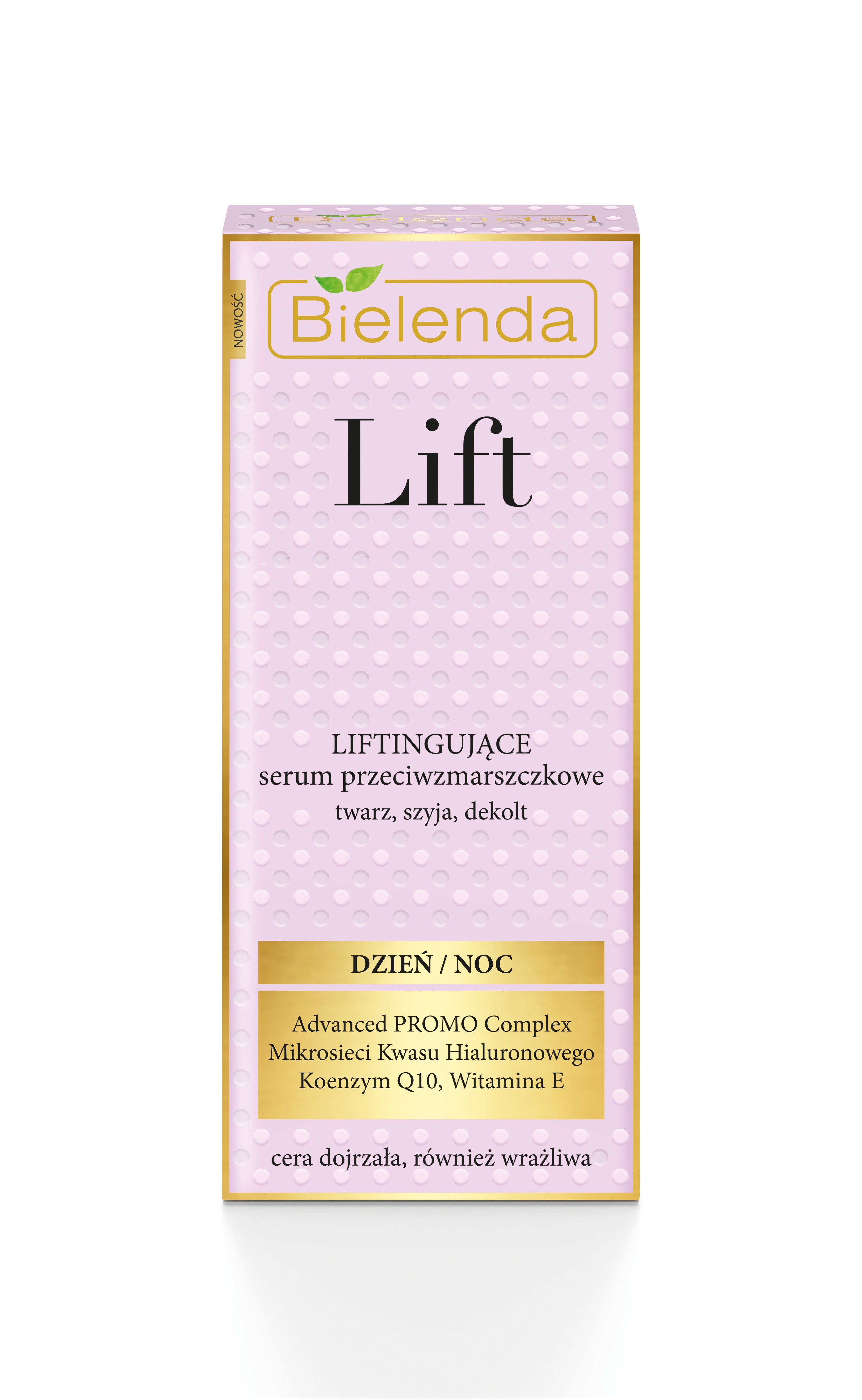 Bielenda LIFT - liftingujące serum przeciwzmarszczkowe twarz, szyja, dekolt, DZIEŃ/ NOC, poj. 30 ml