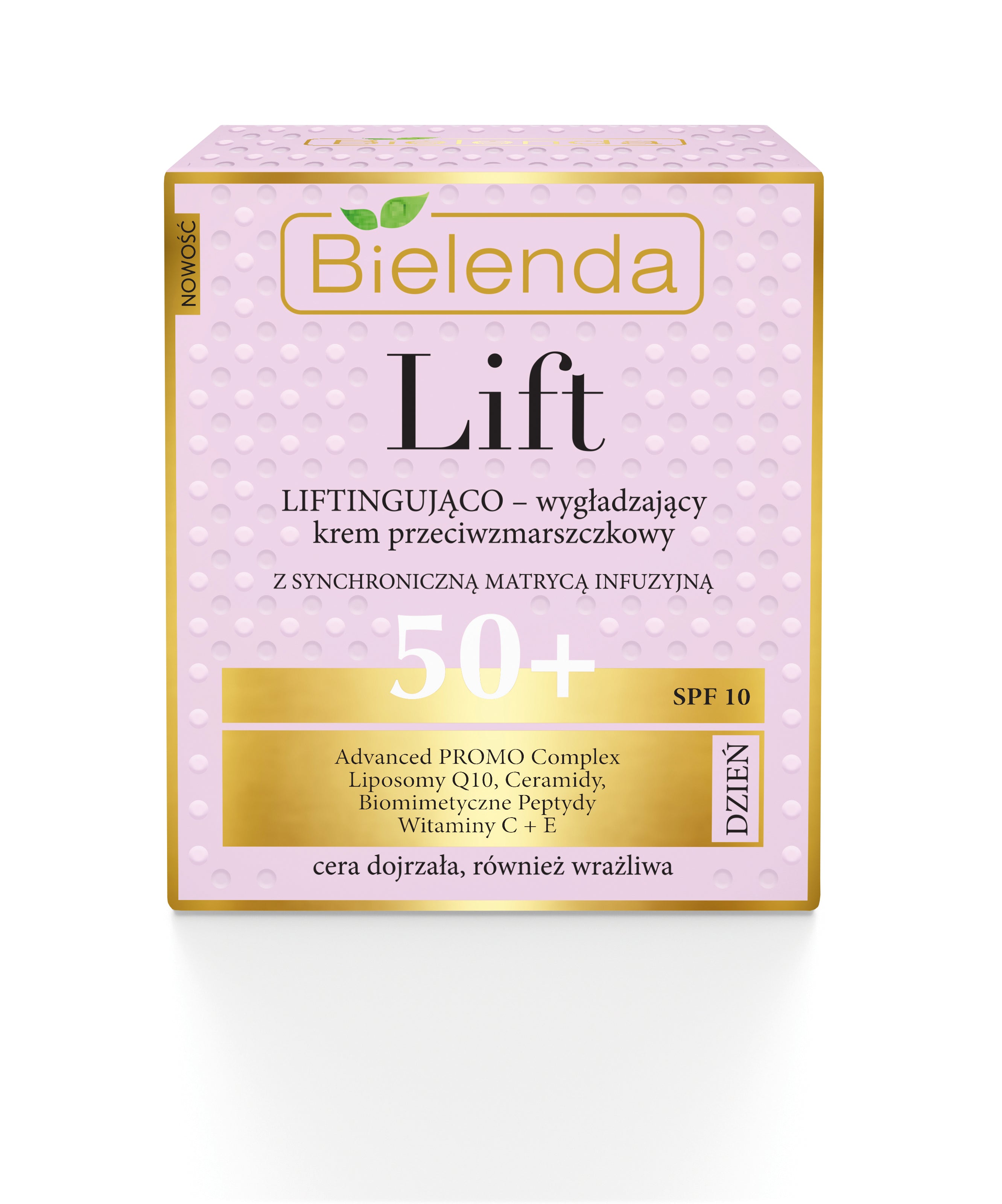 Bielenda LIFT - liftingująco–wygładzający krem przeciwzmarszczkowy 50+ DZIEŃ, SPF 10, poj. 50 ml